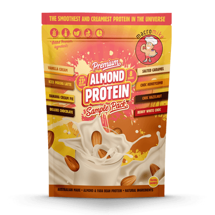 Premium Almond Protein Sample Pack - 8 x 40g Sample Sachets